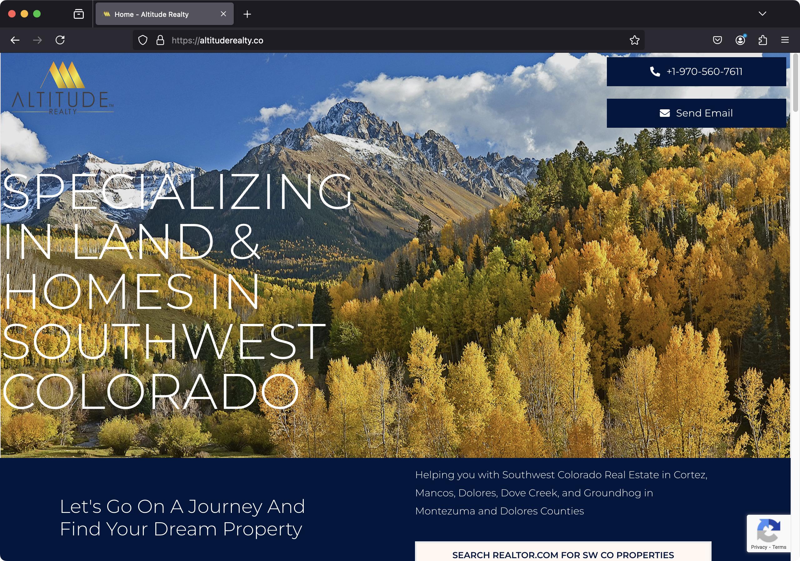 Altitude Realty website by Cortez Web Services